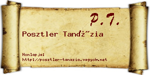 Posztler Tanázia névjegykártya